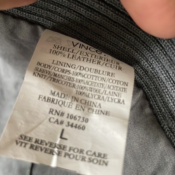 COPY - EUC VINCE SUEDE WATERFALL COLLAR ZIP JACKET. SIZE L - Picture 11 of 14